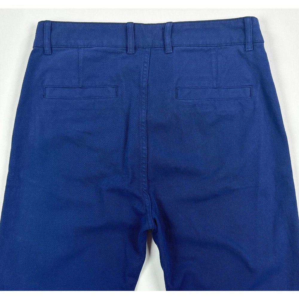 Zara Special Edition Capsule Mens 31 Dark Navy Blue Cotton Chino Pants Slacks - Picture 9 of 10